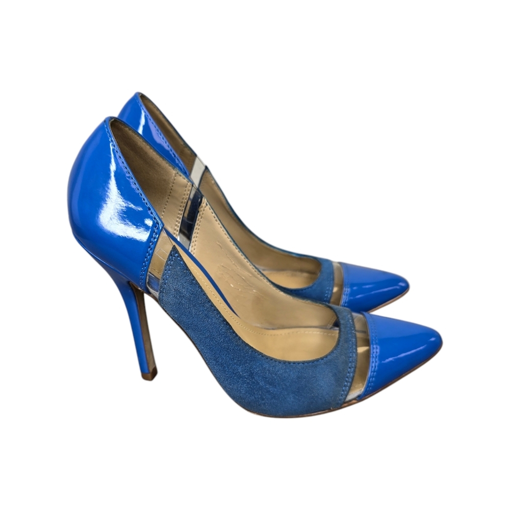 ALDO Womens 35 Wentzell Blue Suede High Heel Pumps